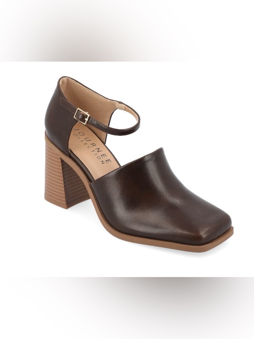 Journee Collection Bobby Brown Ankle Strap Heels Brown US 12